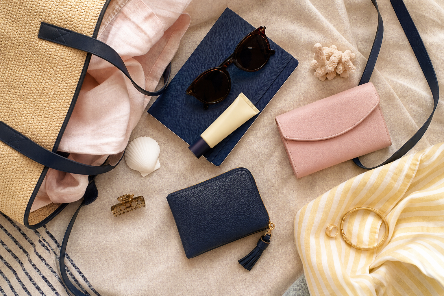 Curated coastal travel essentials for a trip to the shore